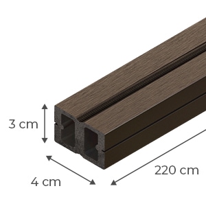 rastrel soporte madera composite