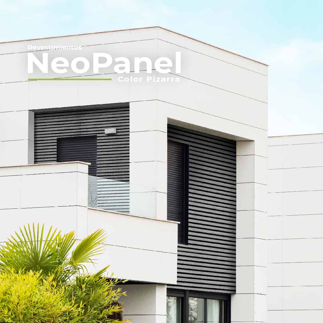 panelado de madera composite exterior fachadas neopanel pizarra