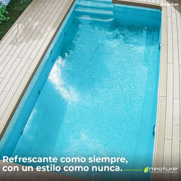 tarima piscina maciza madera composite neopack sand